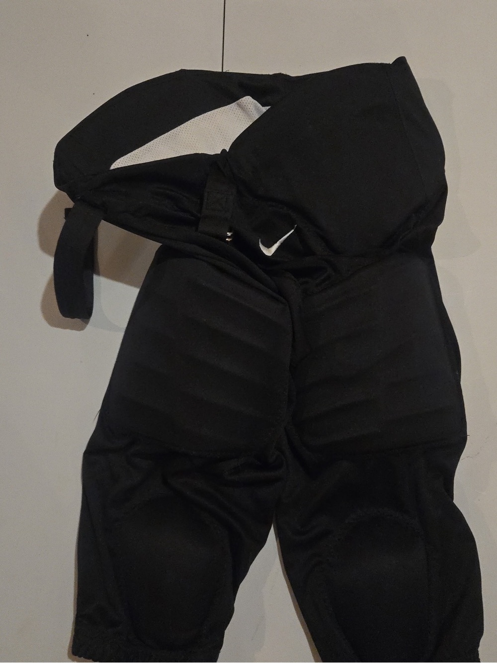 Nike Women's Black Padded Hockey Pants with White Logo